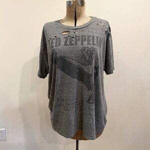 Free people Led Zeppelin distressed graphic tee
